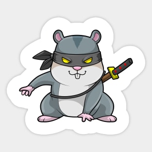 Hamster Ninja Martial arts Sticker